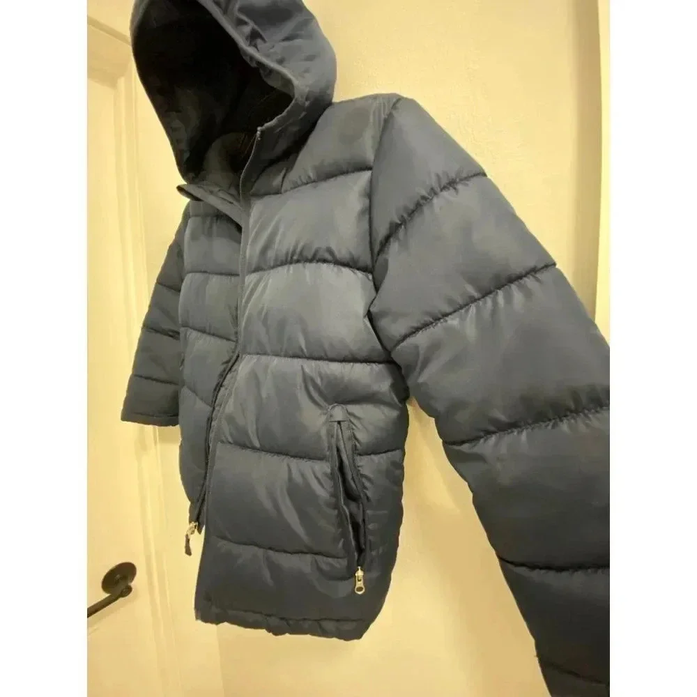 KIDS NAVY BLUE FADED GLORY PUFFER JACKET SIZE SMALL 6-7  NO FLAWS  NO DEFECTS